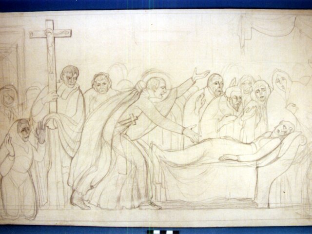 Disegno - Disegno di Roberto Rosati sul tema della vita di San Francesco De Geronimo.Scarica il file