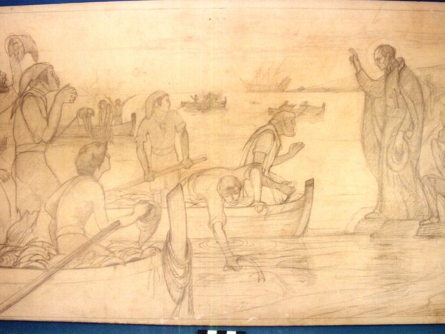 Disegno - Disegno di Roberto Rosati sul tema della vita di San Francesco De Geronimo.Scarica il file