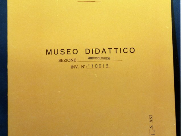 Museo didattico delle maioliche - Scheda di inventario del Museo didattico.Scarica il file